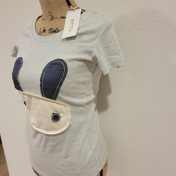 ATTII Rare Bunny T-Shirt.  Size Small/Medium  NWT - Picture 2 of 4